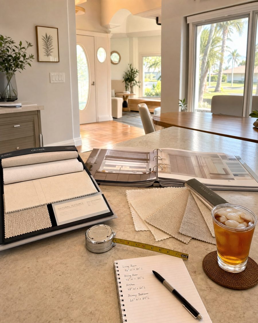 Accolade Interiors window treatment design consultation in a Largo or Seminole home